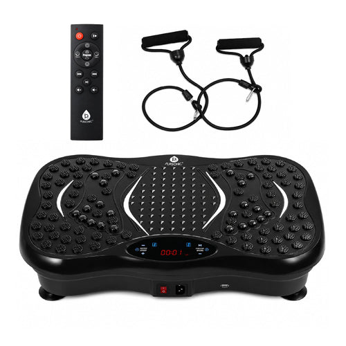 Pursonic vibration plate with wireless remote and resistance bands