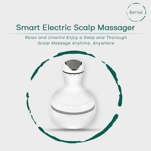 BeNat scalp massager in use on the scalp